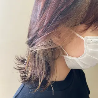 ミディアム カラー ヘアアレンジ 髪質改善 yuikaのヘアスタイル