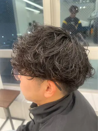 ミディアム パーマ メンズ 中山 皓貴のヘアスタイル