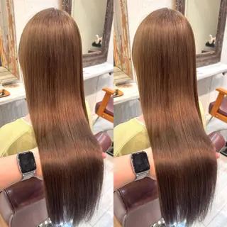 ロング カラー 髪質改善/縮毛矯正/ レイヤーカット/ガブのヘアスタイル