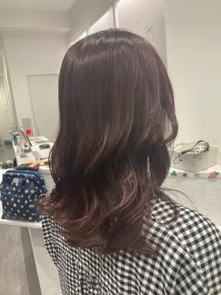 ミディアム カラー ミルクティー量産💙 💙ブリーチ特化💙のヘアスタイル