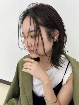 ミディアム カラー ヘアアレンジ 溝口 ひなこのマツエク・マツパデザイン