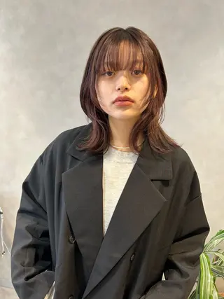 ミディアム カラー Hatsune 🐯レイヤーカットのヘアスタイル