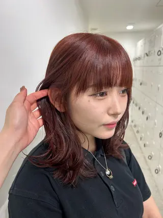 ミディアム 愛結 暖色カラー🎀🩰のヘアスタイル