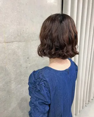 ショート パーマ ボブパーマコテ巻き風 パーマNo1深江秀平のヘアスタイル