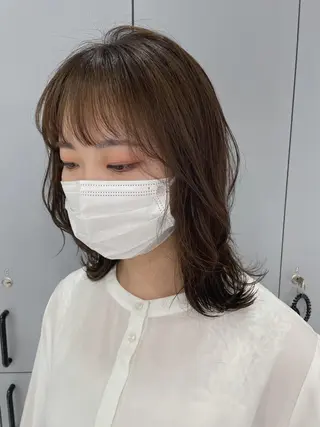 ミディアム パーマ 狩野 羅夢のヘアスタイル