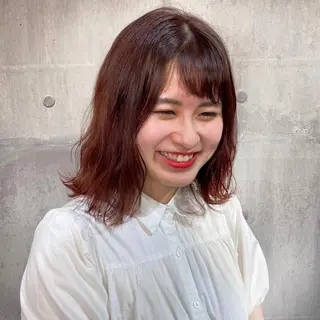 ミディアム まつもと りさのヘアスタイル