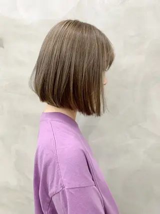 ミディアム カラー パーマ ヒナ/酸性ストレート ・艶カラー🌿のヘアスタイル