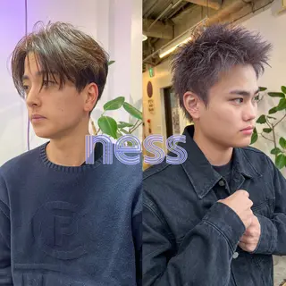 ショート カラー メンズ ness🎖️ カミカリスマ受賞のヘアスタイル