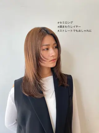 セミロング ボブ/ミディアム 親しみやすさ/さくらのヘアスタイル