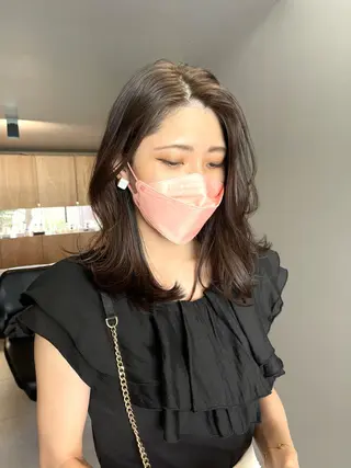 ミディアム カラー パーマ 滝沢 嵩大のヘアスタイル