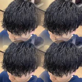 ミディアム 焼津メンズパーマ特化 大石雄生のヘアスタイル