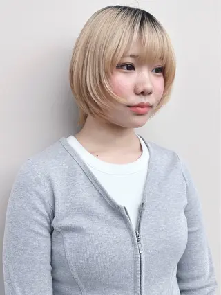 ショート ボブ/ゆるふわ ボブパーマ/とういのヘアスタイル