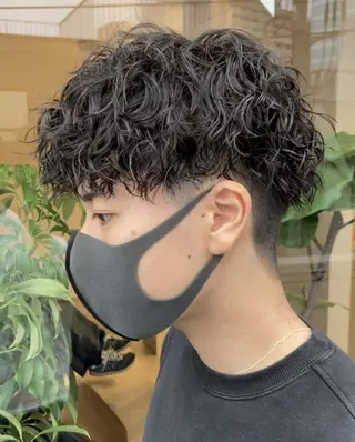 ショート カラー パーマ メンズ キッズ 栄💗レイヤーカット |パーマ|haruのヘアスタイル