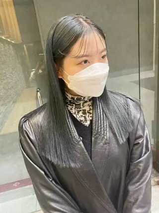 ロング デザインカラー/ボブ ブリーチカラー/ユリのヘアスタイル