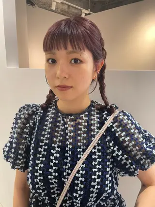 ロング カラー ヘアアレンジ ♡kyoka /  uyu♡のヘアスタイル