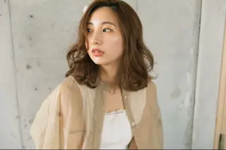 ミディアム パーマ 立石 タテイシのヘアスタイル