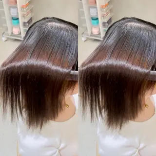 ロング 美髪縮毛矯正🩶 髪質改善/Shinaのヘアスタイル