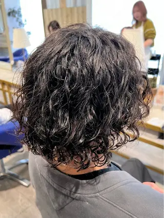 ミディアム パーマ メンズ メンズパーマ職人 加藤 弘貴のヘアスタイル