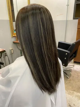 ロング カラー ヘアアレンジ メンズ マツエク・マツパ 東 寛道のヘアスタイル