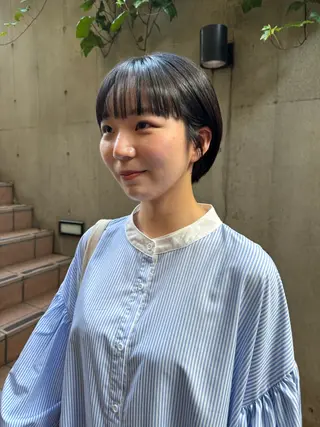 ショート 大人可愛い♡コテ巻き パーマ🌼杉田 萌恵のヘアスタイル