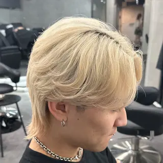 メンズ 曲がる縮毛矯正/メン ズカット髪質改善のヘアスタイル