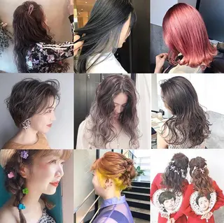 セミロング カラー パーマ ヘアアレンジ メンズ キッズ stylist 🌸 kana.のヘアスタイル