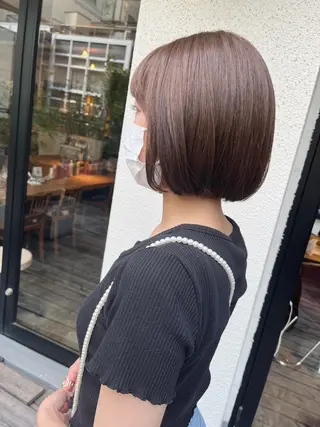 ショート カラー 銀座🤍ボブ/ ミディアム/佐野夢美のヘアスタイル