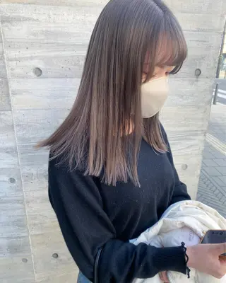 ミディアム Okamura Chisatoのヘアスタイル