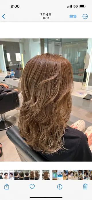 セミロング 大人カラー✳︎ボブ 横関由美のヘアスタイル