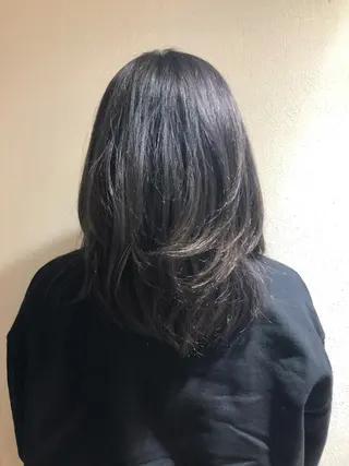ミディアム カラー 小顔似合わせ提案/ レイヤー/川澄かずまのヘアスタイル