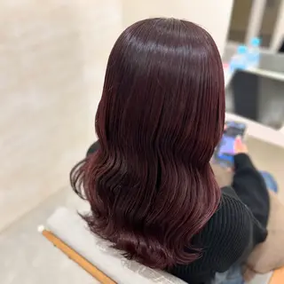 ミディアム カラー ヘアアレンジ 髪質改善&艶感カラー 🪄岡井美結のヘアスタイル