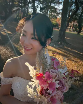 ロング ヘアアレンジ ボウ🪞ヘアセット /メイク/マツパのマツエク・マツパデザイン