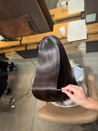 セミロング 美髪縮毛矯正/ 髪質改善/愛敬響のヘアスタイル