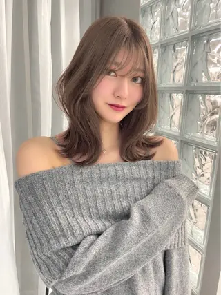 ミディアム カラー 香月 元希のヘアスタイル