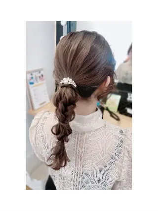 セミロング ヘアアレンジ 札幌円山ヘアメイク/ バーガスのヘアスタイル