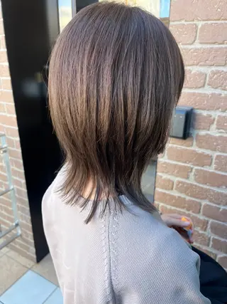 セミロング カラー 久木原 ゆりのヘアスタイル