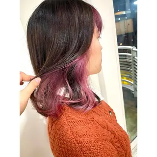 ミディアム カラー ヘアアレンジ 🦋エクステ/透明感 カラー🦋宮川莉央のヘアスタイル