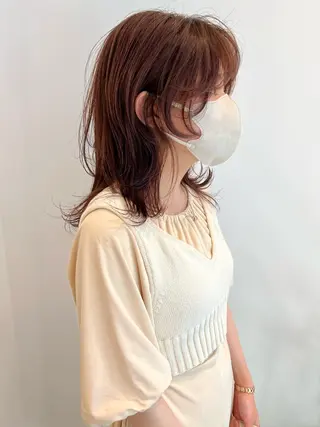 ミディアム 【骨格診断カット】 .のヘアスタイル