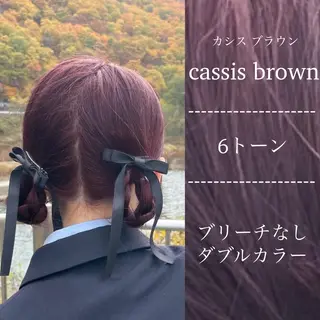 カラー 🤍ブリーチなし ブラウンhimi🤍のヘアスタイル