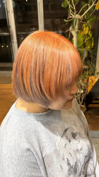 ショート カラー ツヤ髪ハイトーン ×レイヤー🌝リオのヘアスタイル