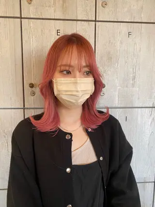 ミディアム カラー 似合わせレイヤー/ Wカラー🧸こころのヘアスタイル