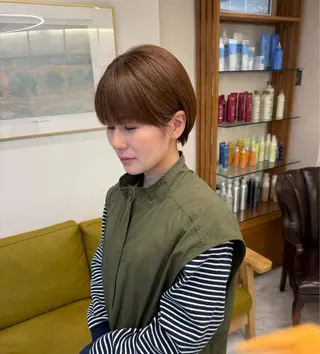 ショート 【ショート/ボブ 丸みショート】深萱のヘアスタイル