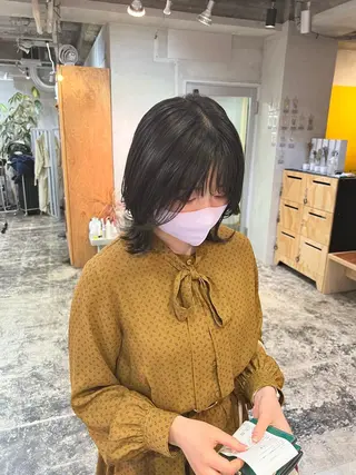 ミディアム パーマ 北花田美容師🍃村尾 光太/むらのヘアスタイル