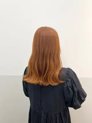 セミロング カラー ヘアアレンジ 似合わせレイヤー/ 美髪縮毛矯正/ミナエのヘアスタイル