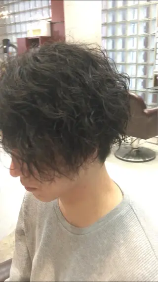 ミディアム メンズ 完全個室マンツーマン メンズサロン草野貴樹のヘアスタイル