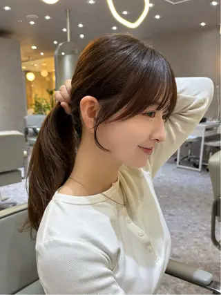 ミディアム Ayano‪‪🎀似 合わせ×透明感🎀のヘアスタイル