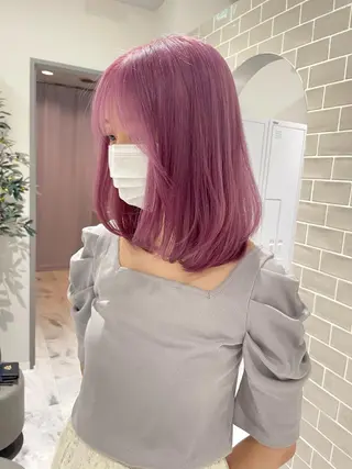 ミディアム カラー 〻ツヤハイトーン🩰 🤍HARUCAのヘアスタイル
