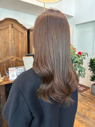 ロング カラー メンズ／パーマ ／レディース髪質改善のヘアスタイル