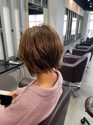 ショート カラー 韓国/レイヤーカット 顔周り/廣瀬達哉のヘアスタイル