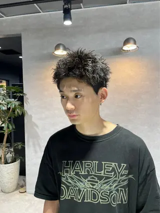 ショート カラー パーマ メンズ 🔥メンズ 特化🔥菊水皐暉🔥のヘアスタイル